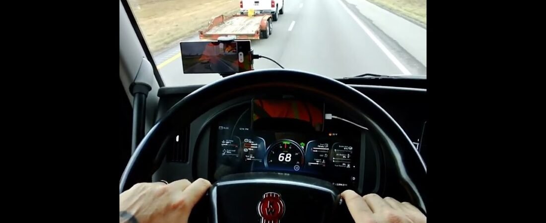 Look how hard it is for a Big Rig to hit 69 Miles Per Hour on the highway in Middle America