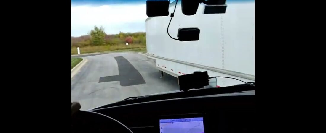 Look how tight this road is for Semi Trucks pulling Semi Trailer