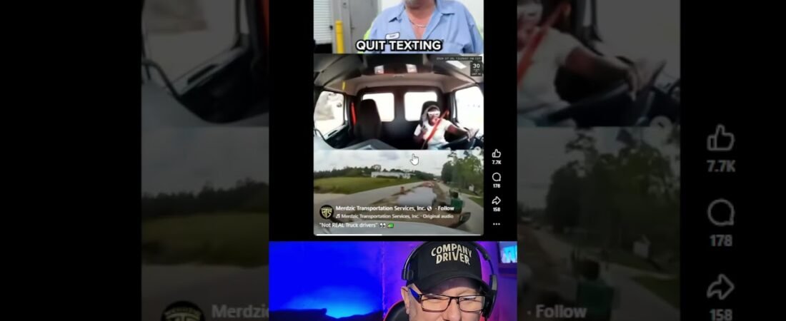 Lunch Lady Trucker plays on Facebook while CRASHING