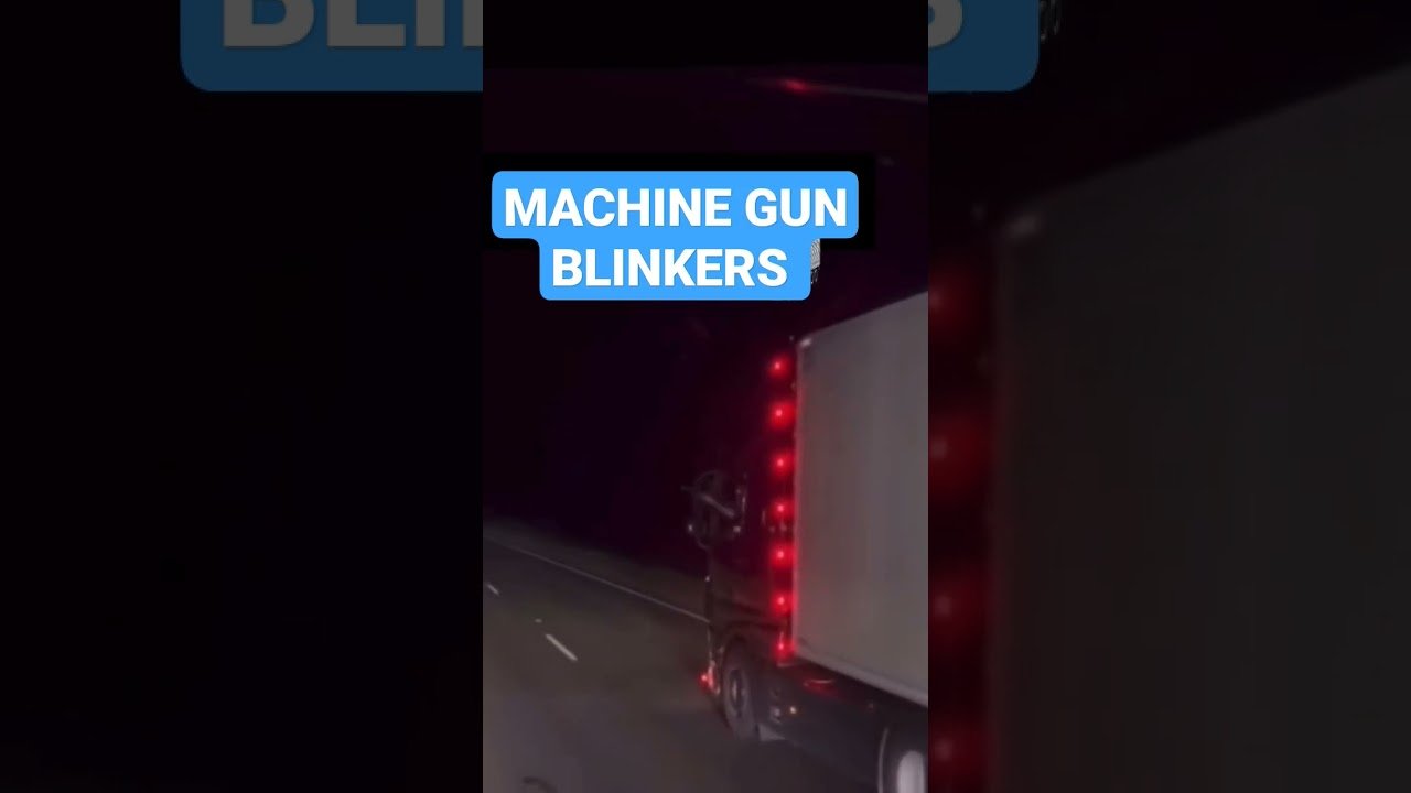 MACHINE GUNS for BLINKERS on this Big Rig. This is TRUCKER protection in 2024!