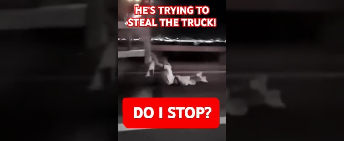 MAN TRIES TO STEAL BIG RIG SEMI TRUCK BUT GETS A BIG SUPRISE INSTEAD. Would you have survived?