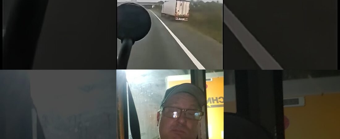 MAYBE THIS TRUCK DRIVER IS JUST TIRED?