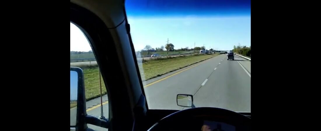 Major Accident in the Highway Today. Semi Truck Driver POV.