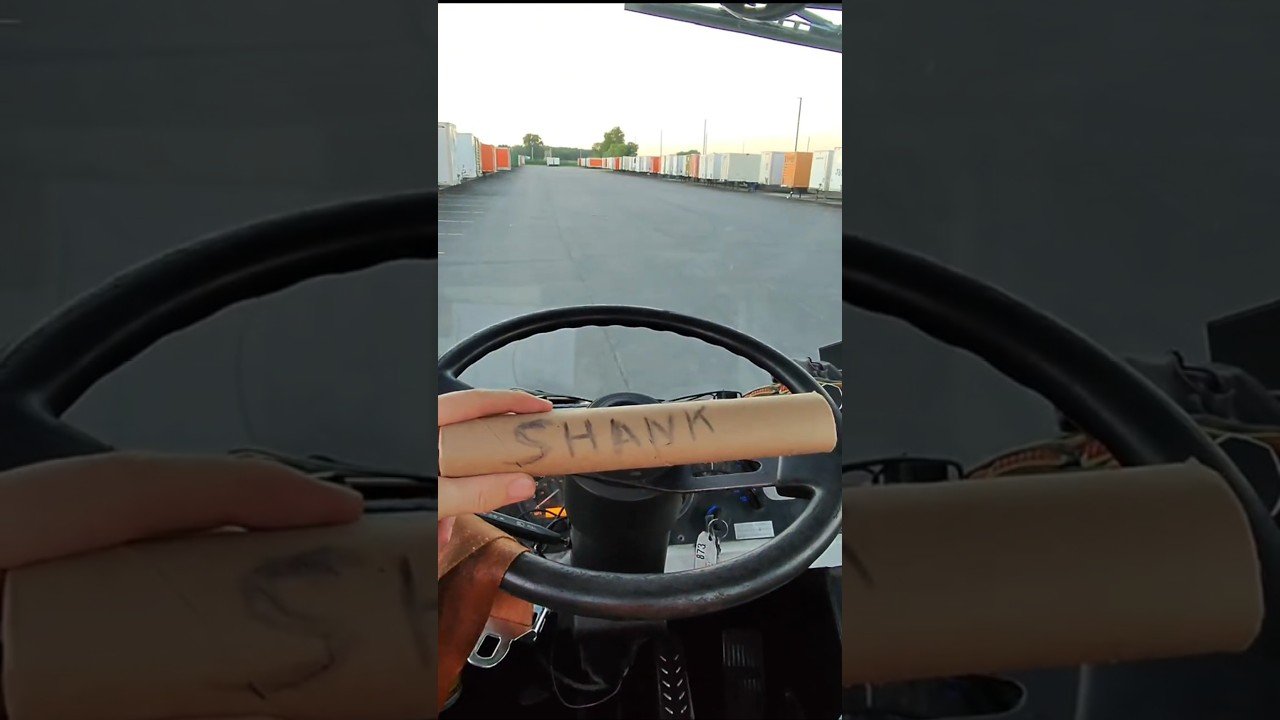 Making a shank to protect yourself out here at the truck stops.