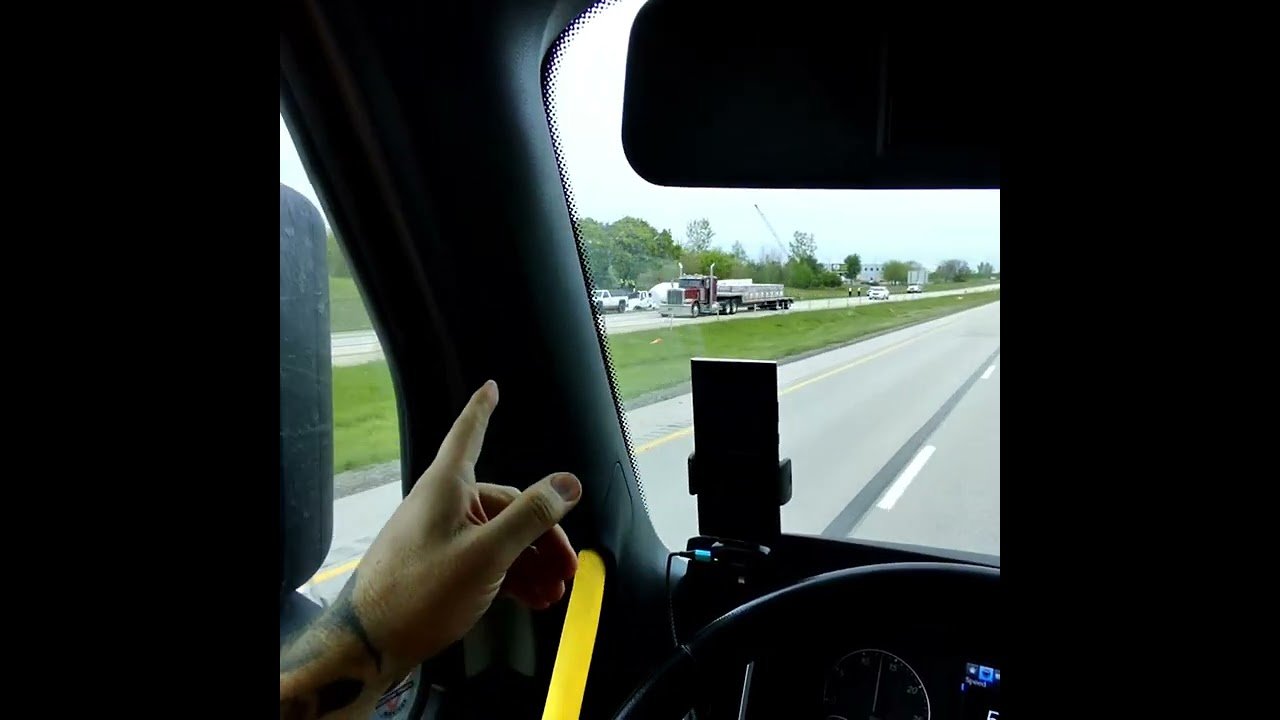 Multi Car and Big Rig pile up on the highway. Always stay calm and never do what this driver does.