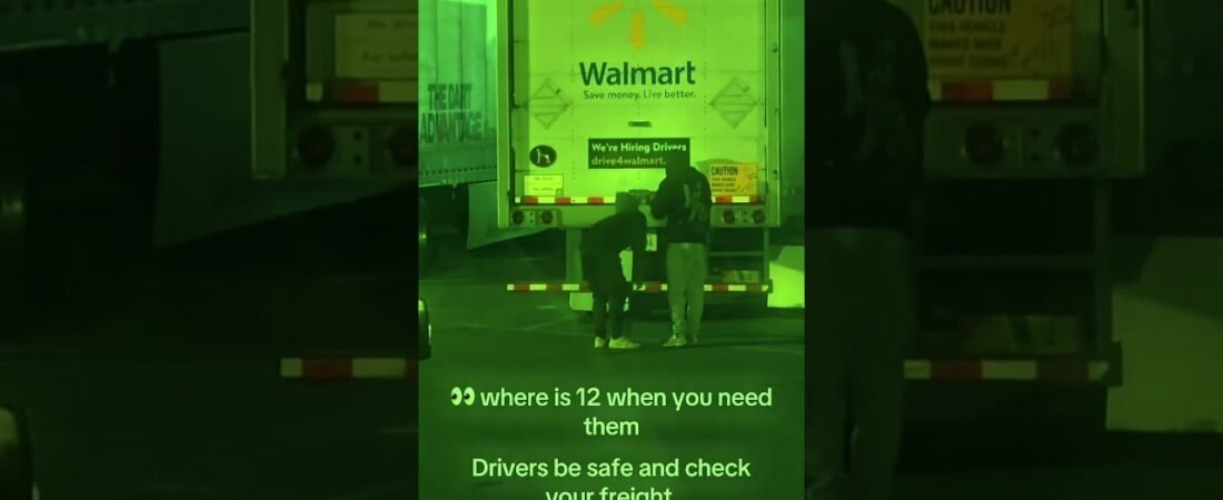 NIGHT VISION CATCHES AN ENGINEER AND A DOCTOR BRAKING INTO SEMI TRAILER.
