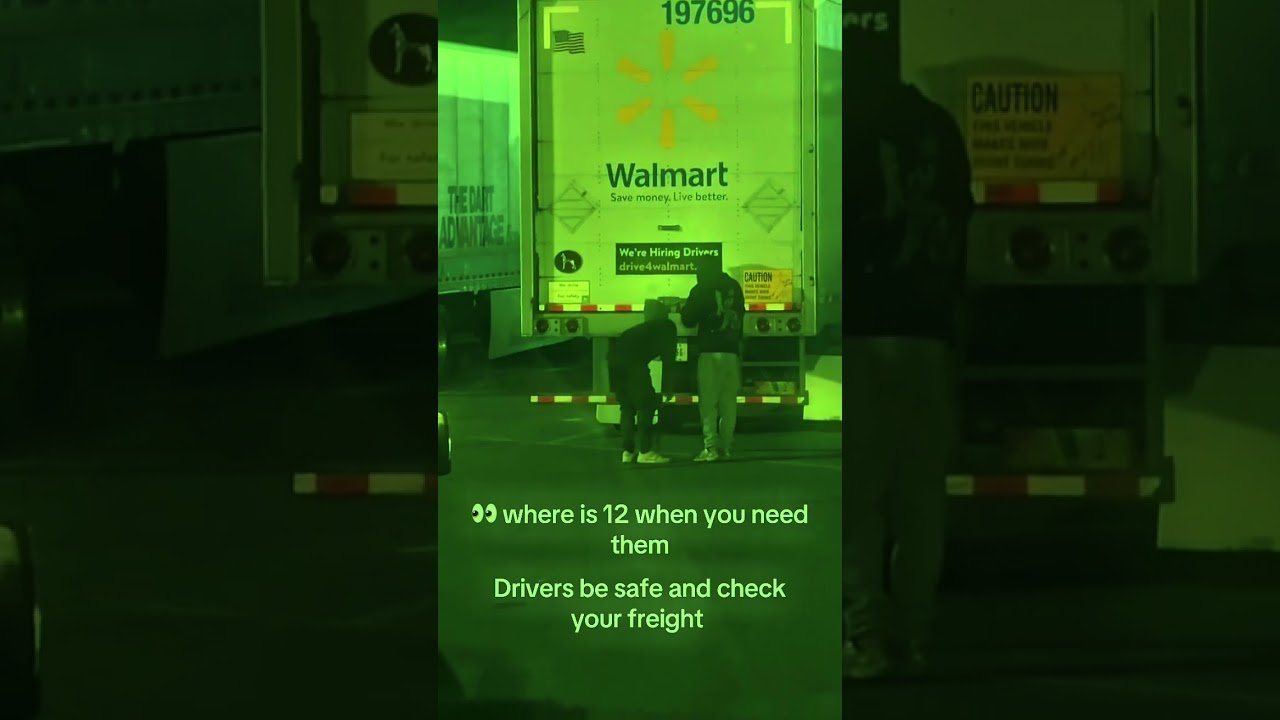 NIGHT VISION CATCHES AN ENGINEER AND A DOCTOR BRAKING INTO SEMI TRAILER.