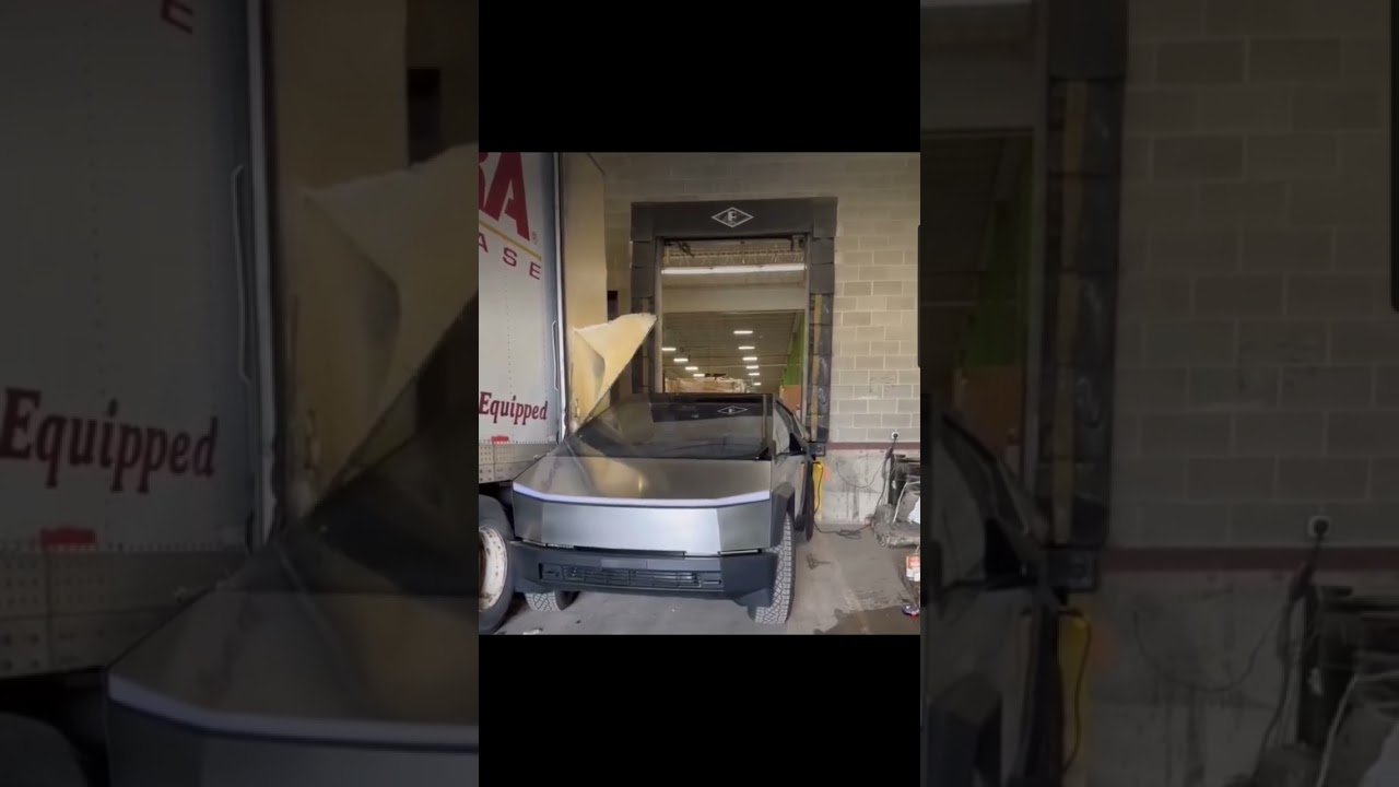 New Cyber Truck Customized by a Swift Truck Driver. Elon Musk CyberTruck Crash Wreck Smashed