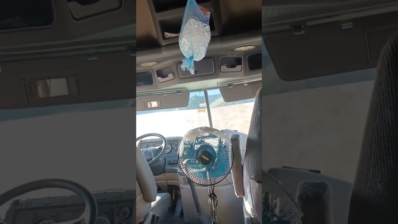 No Idling Policy = NO AIR CONDITIONER. Truckers learn to Compromise. This is how real Men Survive.