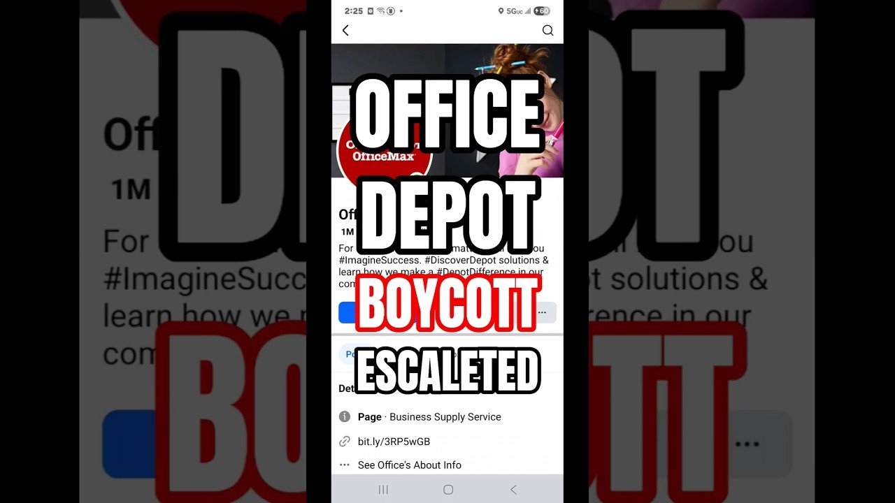 OFFICE DEPOT BOYCOTT JUST ESCALATED! WILL THEY SURVIVE?
