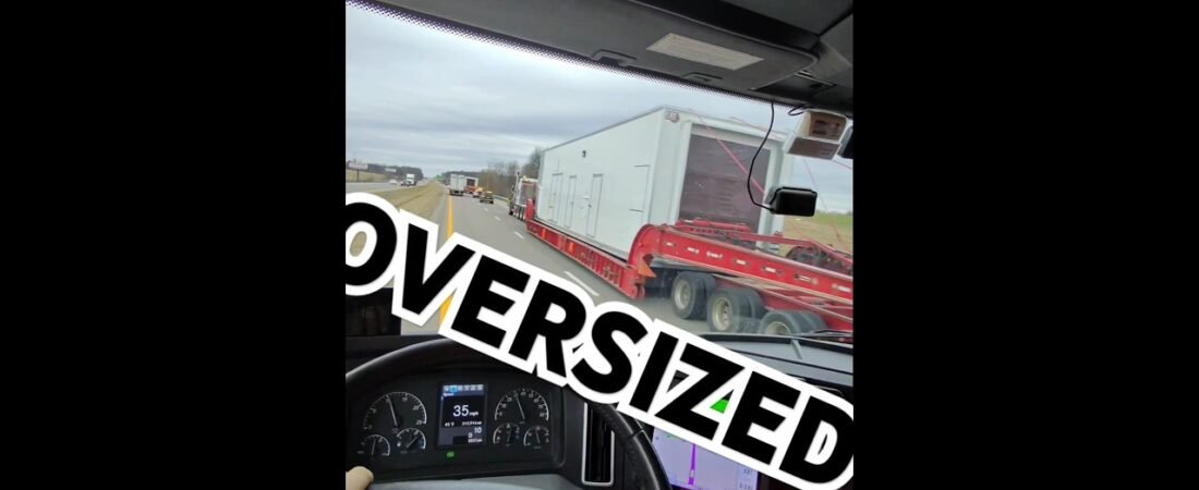 OVERSIZE LOAD STOPS HIGHWAY TRAFFIC