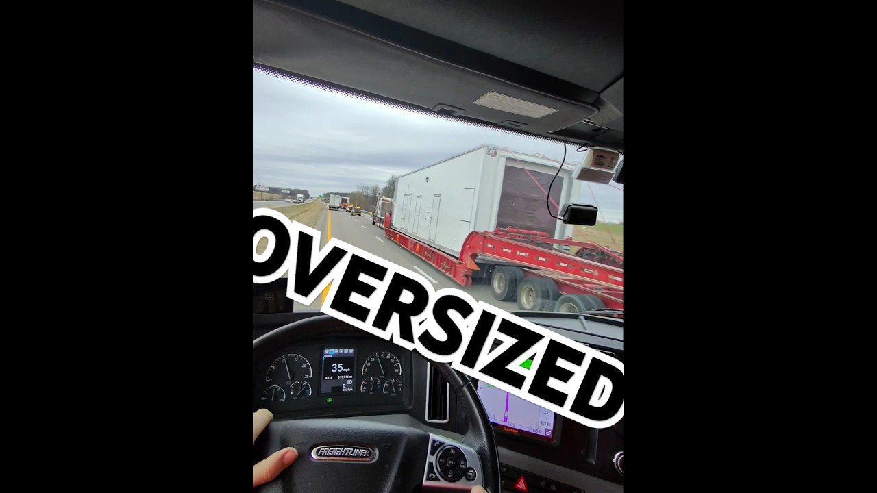 OVERSIZE LOAD STOPS HIGHWAY TRAFFIC