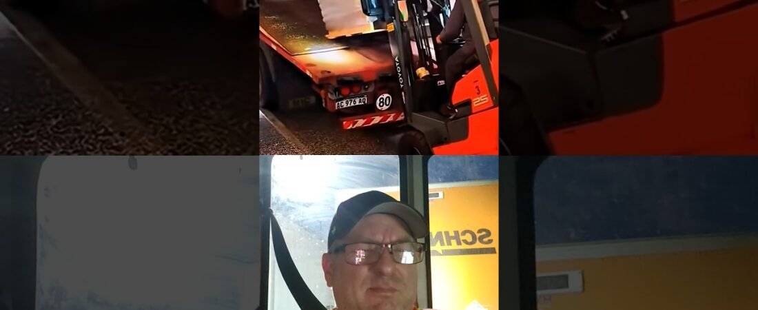 One heck of a ride for this trucker at the dock.