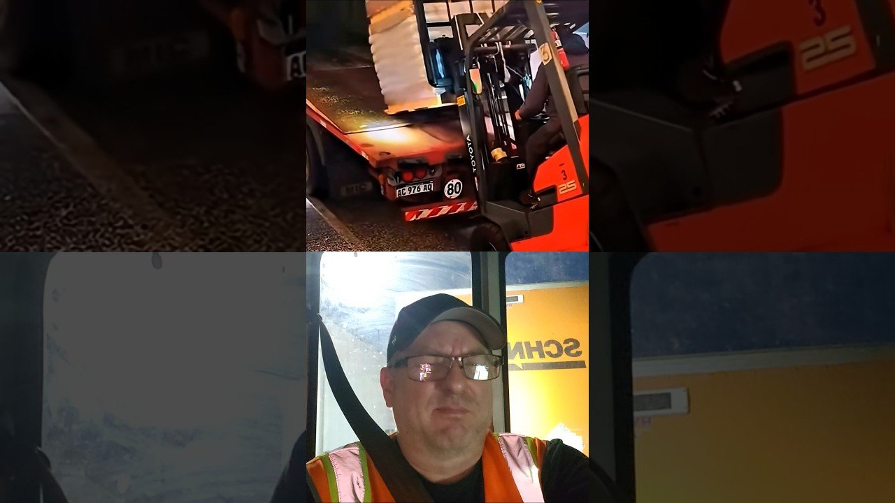 One heck of a ride for this trucker at the dock.