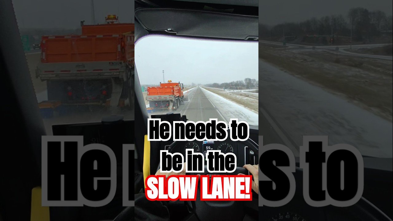 PLOWS NEED TO STAY OUT OF THE FAST LANE! They act like “THEY” own the highway. Truckers Run The Road