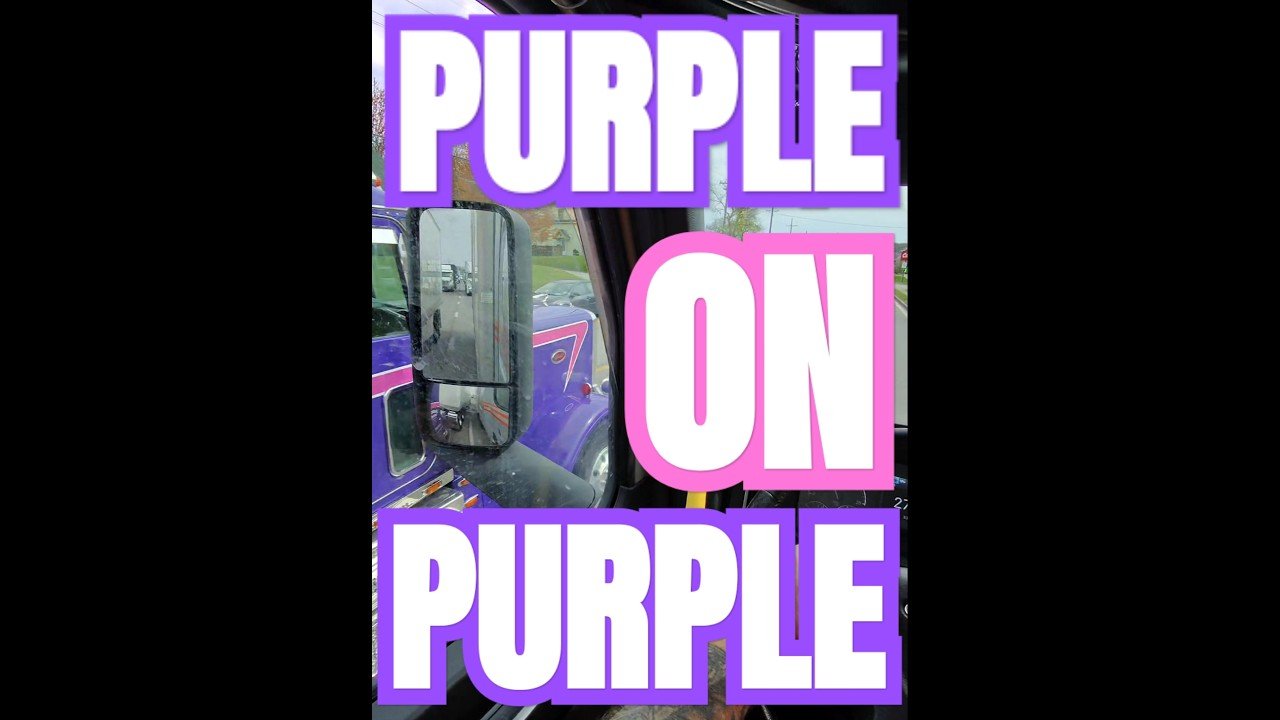 PURPLE ON PURPLE SEMI TRUCK. She must love truckinga