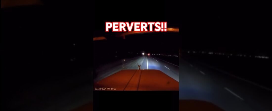 Pervert Truckers Got Distracted by Slobbering each other while driving! Then this happened.