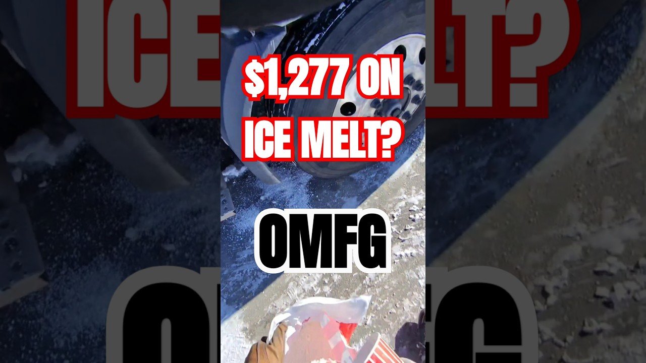 Pouring $1,200 worth of ICE MELT on the ground feels so wrong. This is how truckers survive.
