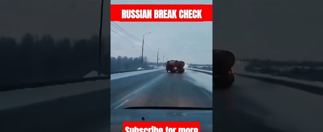 RUSSIAN BREAK CHECK BIG RIG. Will the trucker pull out of this or will he crash? Find out right here