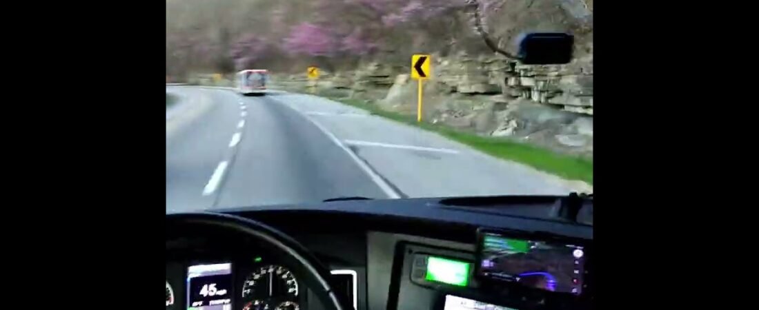 Real Waterfalls on the highway! This trucker is shocked! Is this real life? Where is it coming from?