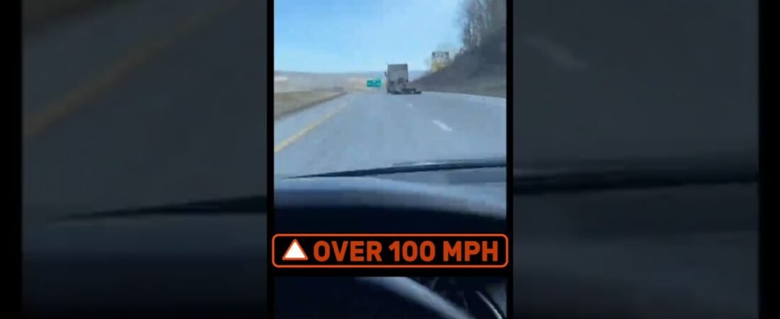 SEMI TRUCK GOING OVER 100MPH ON THE HIGHWAY!