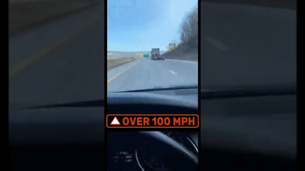 SEMI TRUCK GOING OVER 100MPH ON THE HIGHWAY!
