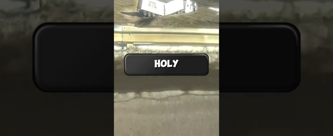 SEMI TRUCK JUMPED THE HIGHWAY WITH 25 FEET OF AIR!