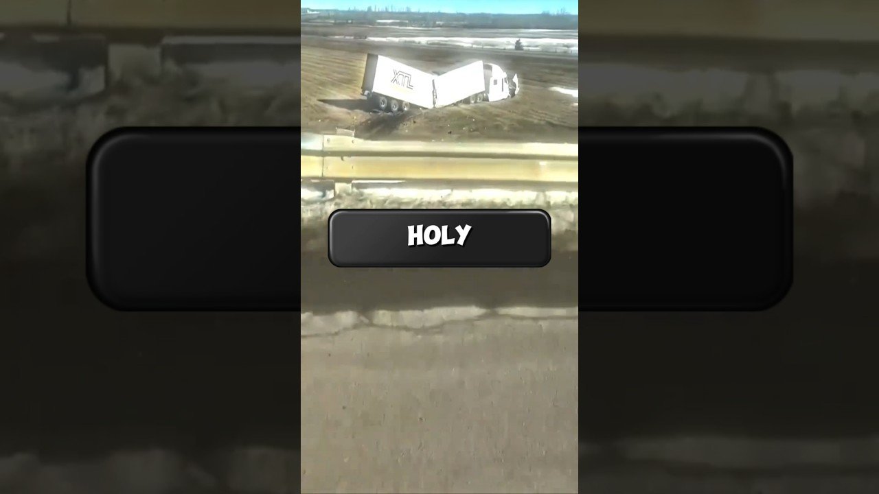 SEMI TRUCK JUMPED THE HIGHWAY WITH 25 FEET OF AIR!