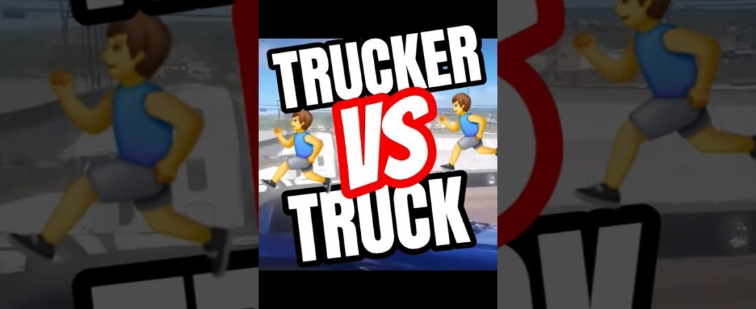 SEMI TRUCK RUNS OVER THE DRIVER ON THE HIGHWAY.