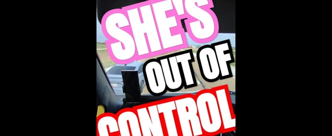SHE CANT KEEP IT IN HER LANE. SHE’S DRIVING ON THE RIM?
