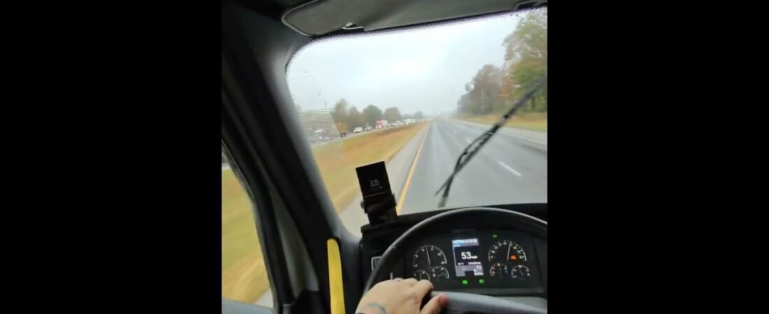 SHE SHUT THE WHOLE HIGHWAY DOWN BECAUSE SHE RAN OUT OF HOURS??? She stopped on the highway!