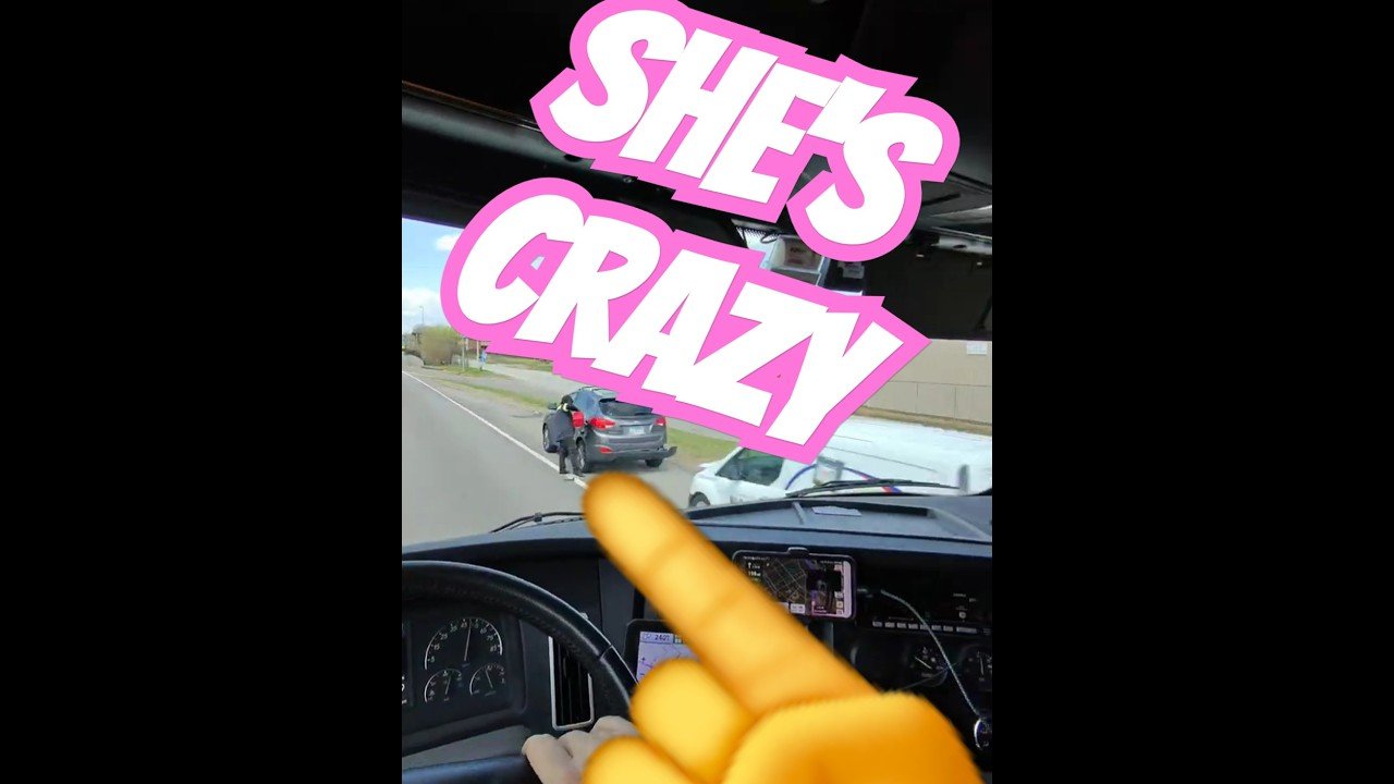 SHES STANDING IN THE HIGHWAY!! Who even does this?