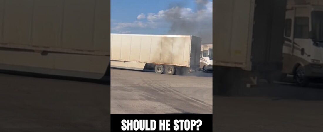 SHOULD THIS DRIVER STOP OR GET BACK ON THE HIGHWAY?