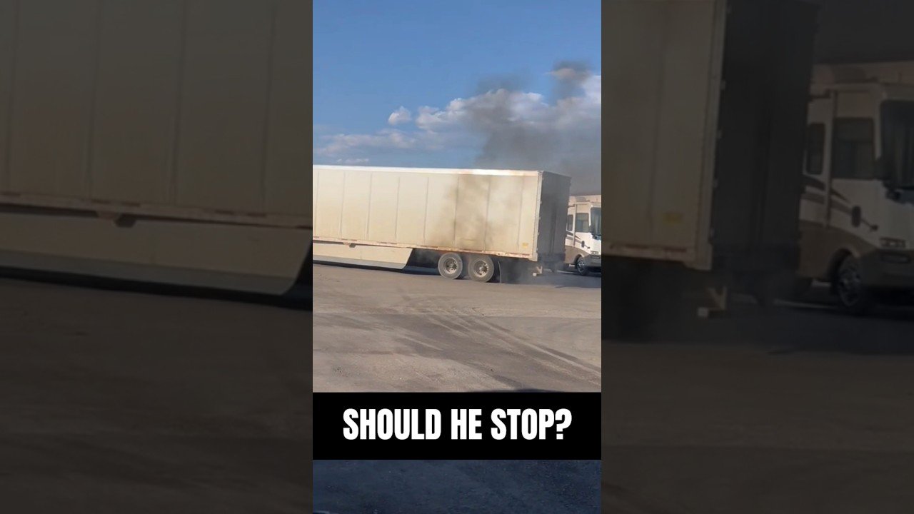 SHOULD THIS DRIVER STOP OR GET BACK ON THE HIGHWAY?