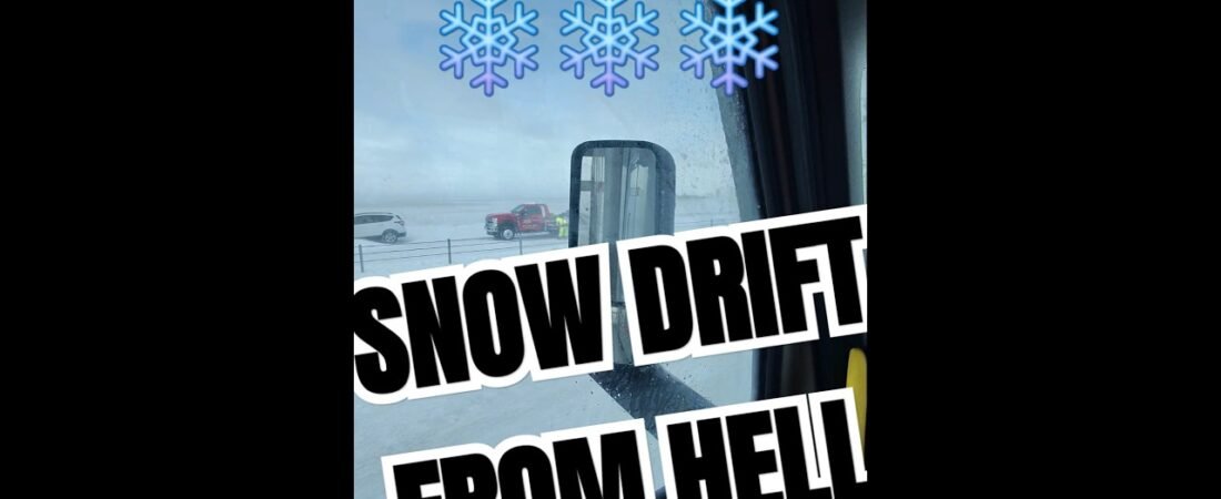 SNOW DRIFT FROM HELL! There is no escaping this icy nightmare on the open road.