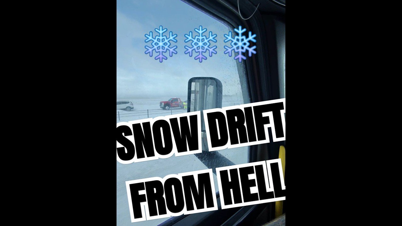 SNOW DRIFT FROM HELL! There is no escaping this icy nightmare on the open road.