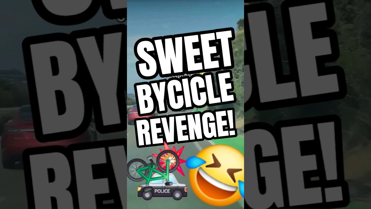 SWEET BYCICLE REVENGE FOR EVERY TRUCKER ON THE HIGHWAY.