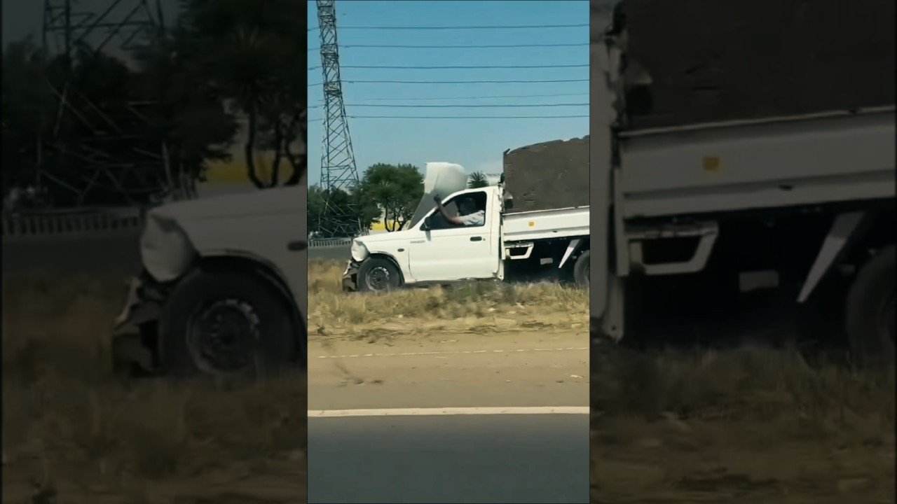 Seconds before disaster for this driver on a California highway.