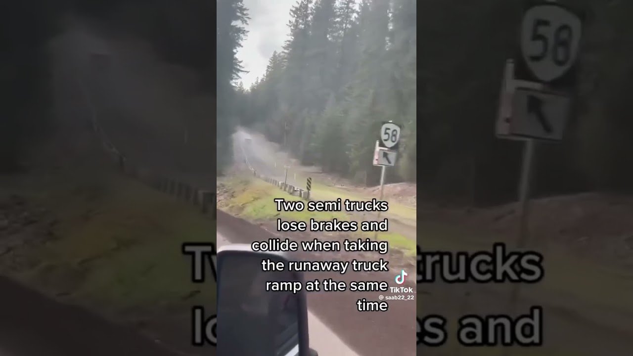 Semi Trucks Callide when they both lost brakes and took the runaway truck tamp at the same time.