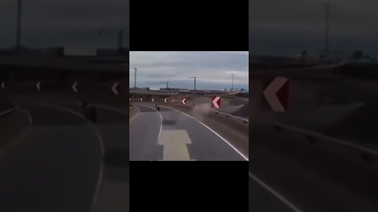 She Wasn’t Ready For the Turn. The Big Rig’s always ready and was able to capture this video for us.