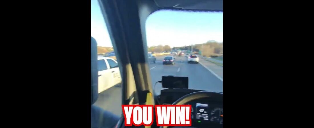 She just wouldn’t hit the gas, so this trucker had to do things HIS WAY! The MAN way!