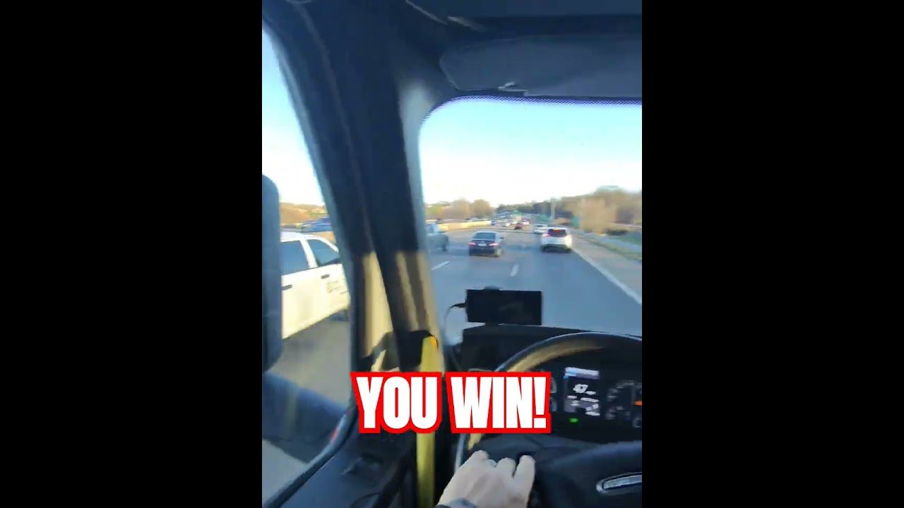 She just wouldn’t hit the gas, so this trucker had to do things HIS WAY! The MAN way!