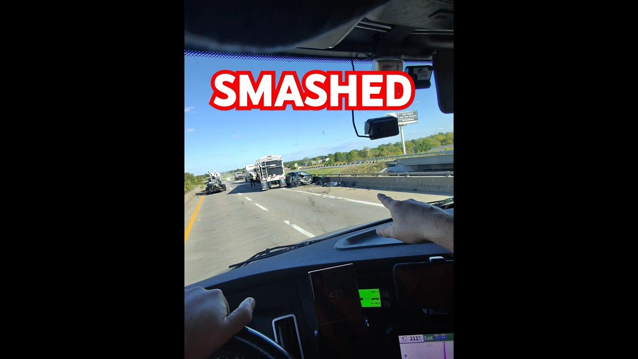 She tried to BULLY this BIG RIG, and it didn’t end well for her. There was nothing left.