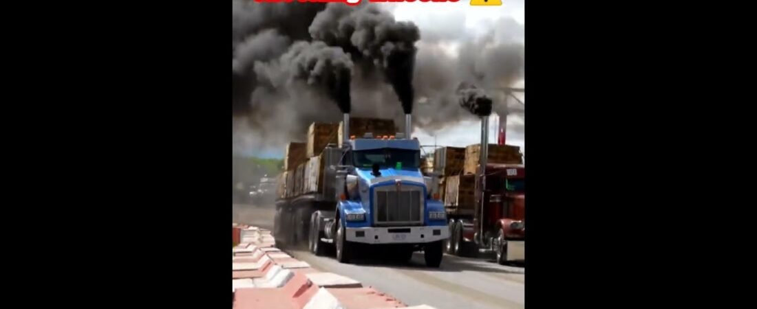Shocking Wheelie ⚠️ Fully Loaded American TRUCK #truck #automobile #truckdriver #trucker #trucking