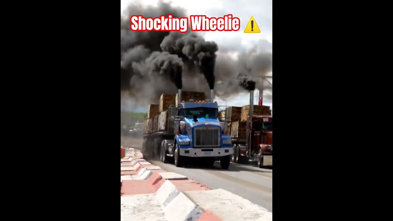 Shocking Wheelie ⚠️ Fully Loaded American TRUCK #truck #automobile #truckdriver #trucker #trucking