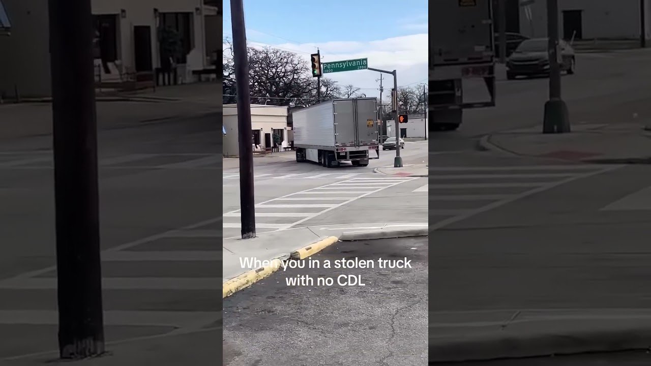 Stolen Big Rig + NO CDL = Great for YouTube! This Truck THIEF Is BRAVE! Drive it like you stole it!