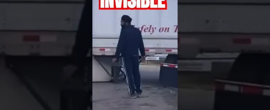THE INVISIBLE TRUCKER. Driver wrecked his semi truck and BLOCKED the whole highway.
