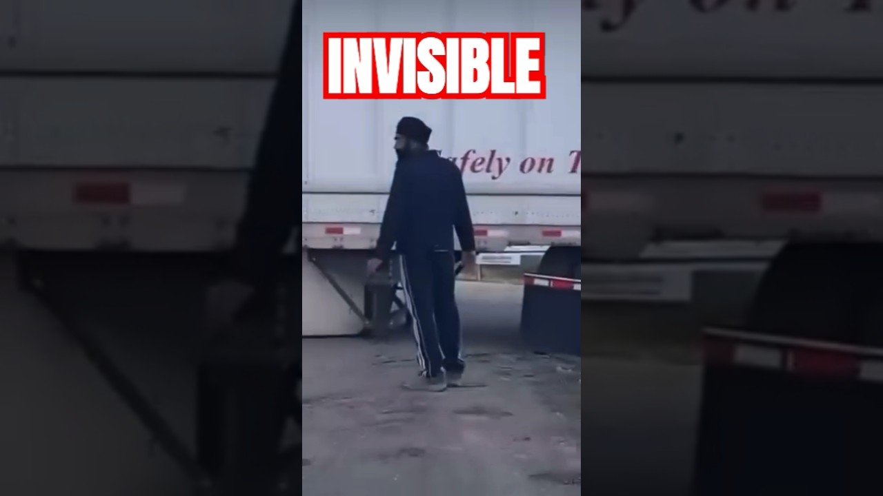 THE INVISIBLE TRUCKER. Driver wrecked his semi truck and BLOCKED the whole highway.
