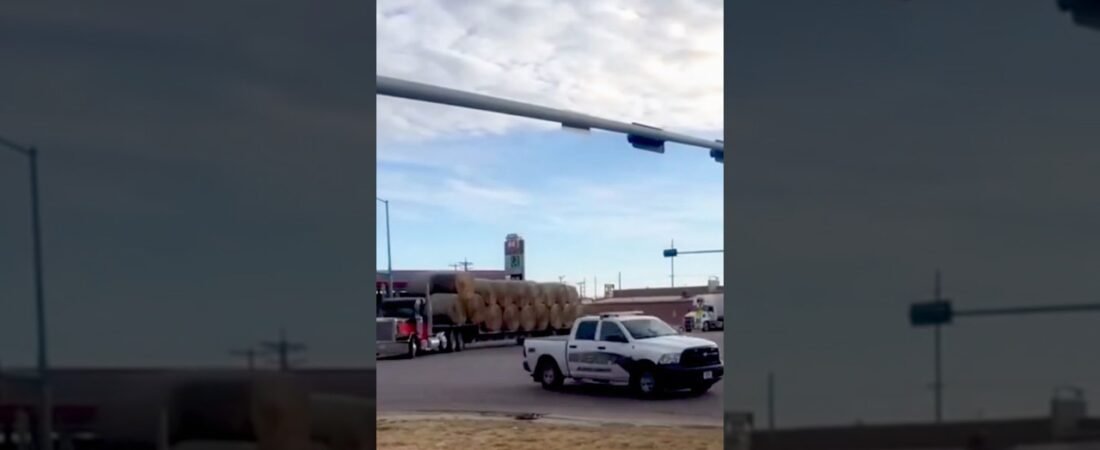 THE MOST AMERICAN TRUCKER VIDEO EVER MADE. 50 SEMI TRUCKS GET A POLICE ESCORT THROUGH TOWN.