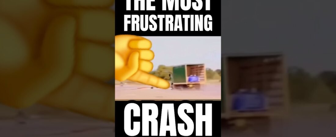 THE MOST FRUSTRATING SEMI TRUCK CRASH EVER RECORDED. .